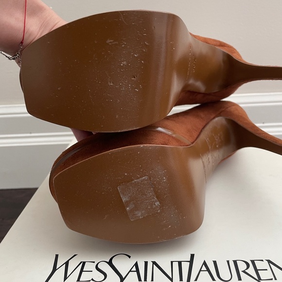 COPY - YSL Tribute Suede Leather Platform Pumps - Picture 6 of 11